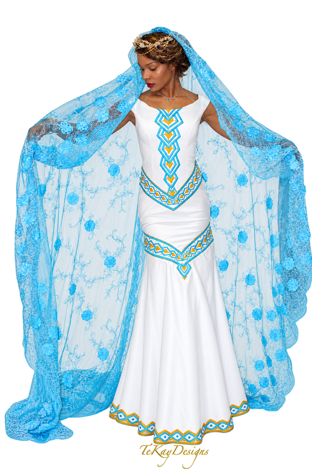 Queen Taytu Betul Inspired Veil and Gown by TeKay Designs: Queen of the Brides