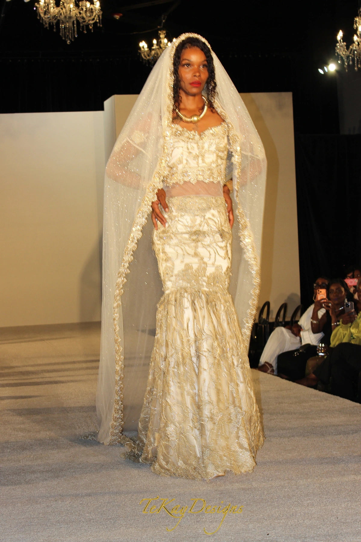Queen Ranavalona III of Madagascar Inspired Gown with sparkling veil